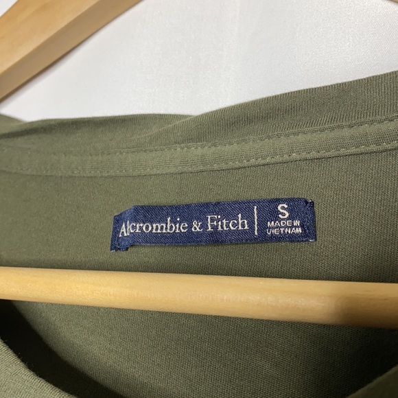 A&F Olive Long Sleeve Pocket T-Shirt Swing Dress - Picture 4 of 7